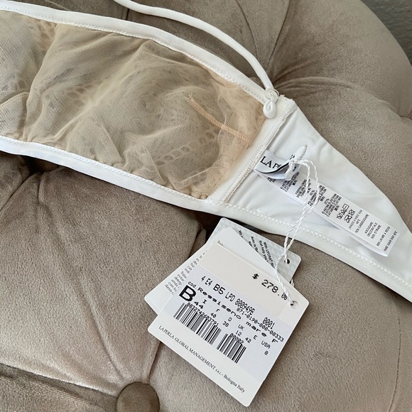 NWT La Perla Traces White Bandeau Bikini Top - Picture 5 of 8